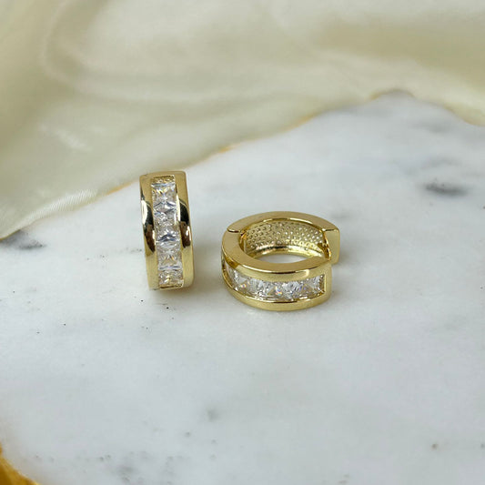 Crystal Hoops Earrings