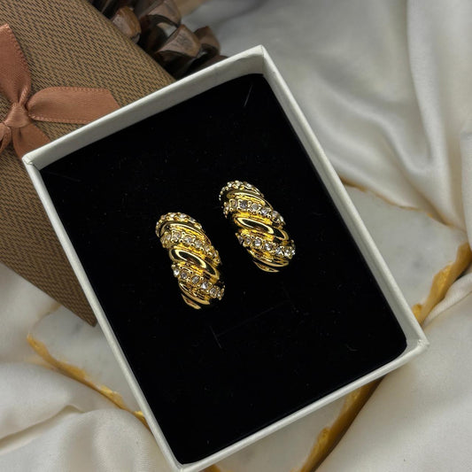Luxe Studded Hoops