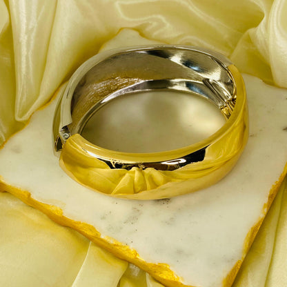 Dual Tone Cuff Bracelet