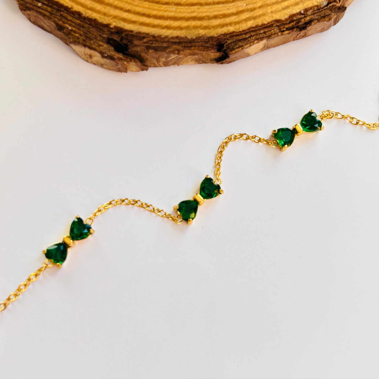 Emerald Bow Bracelet