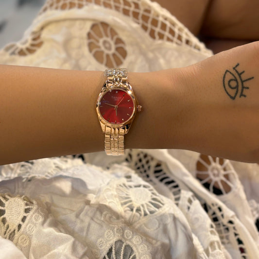 Red Mini Vintage Tissot Watch