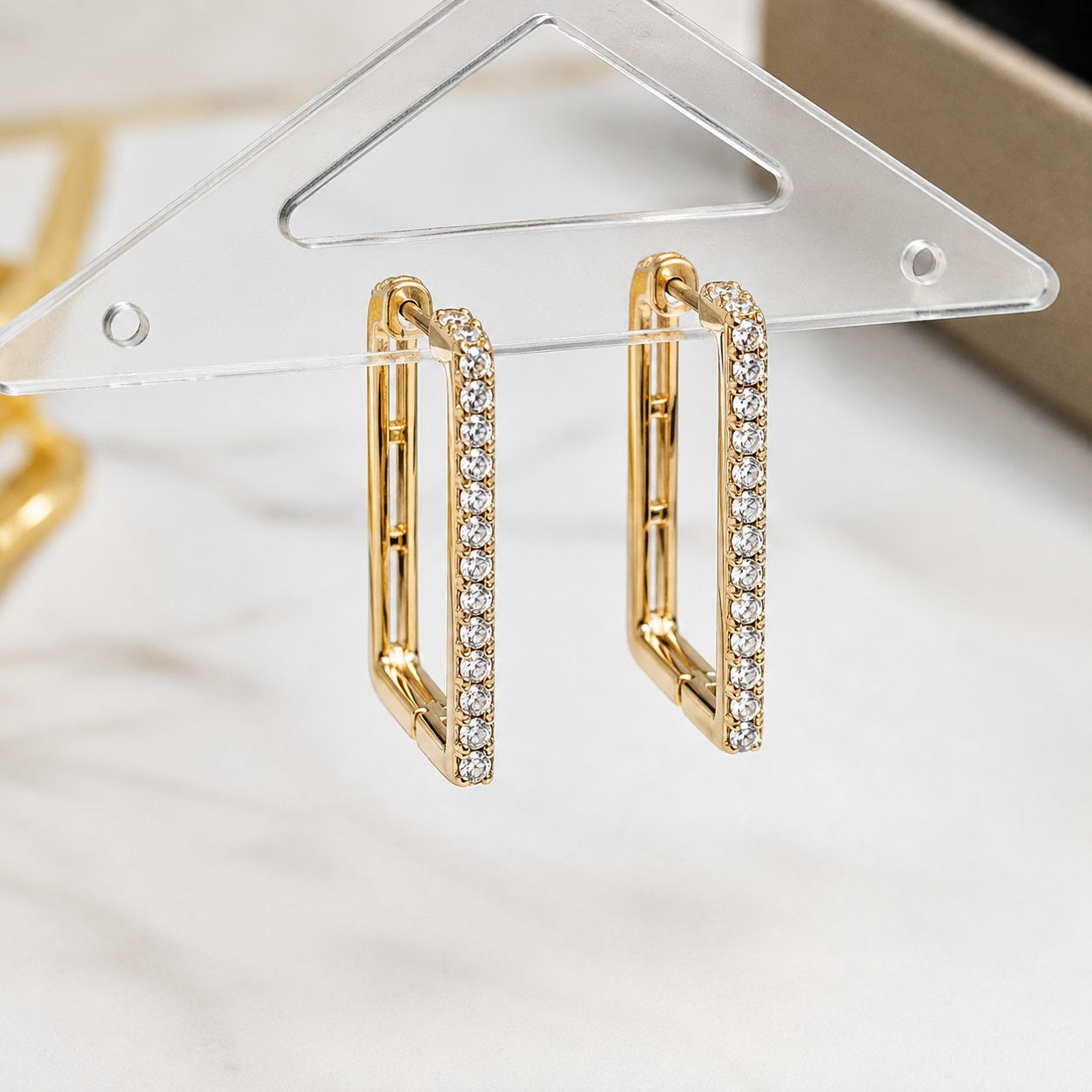 Luxe Edge Hoop Earrings