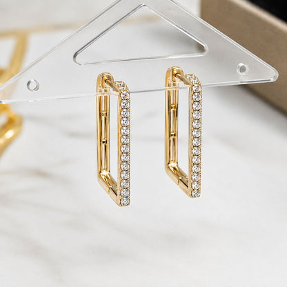 Luxe Edge Hoop Earrings