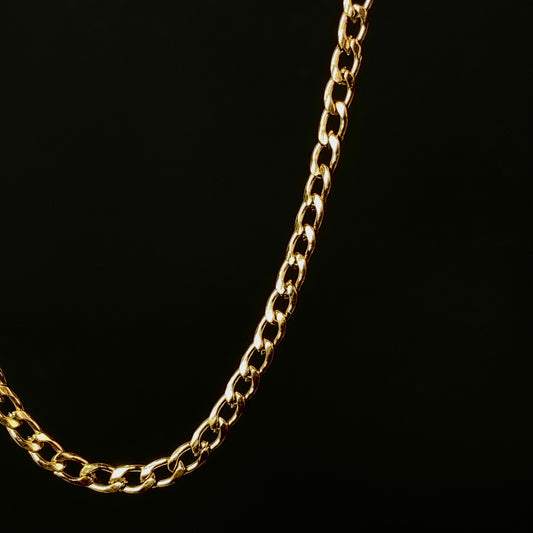 Cuban 18K Gold-Plated Men's Chain 4mm