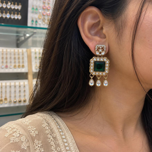 Naira Pakistani Green Earrings