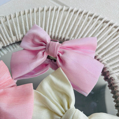 Pastel Matte Organza Bow Buckles