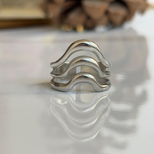 Small Tide Silver Ring