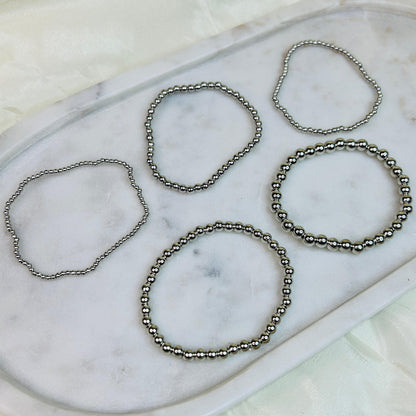 Stackable Bracelets / Anklets 03 Silver