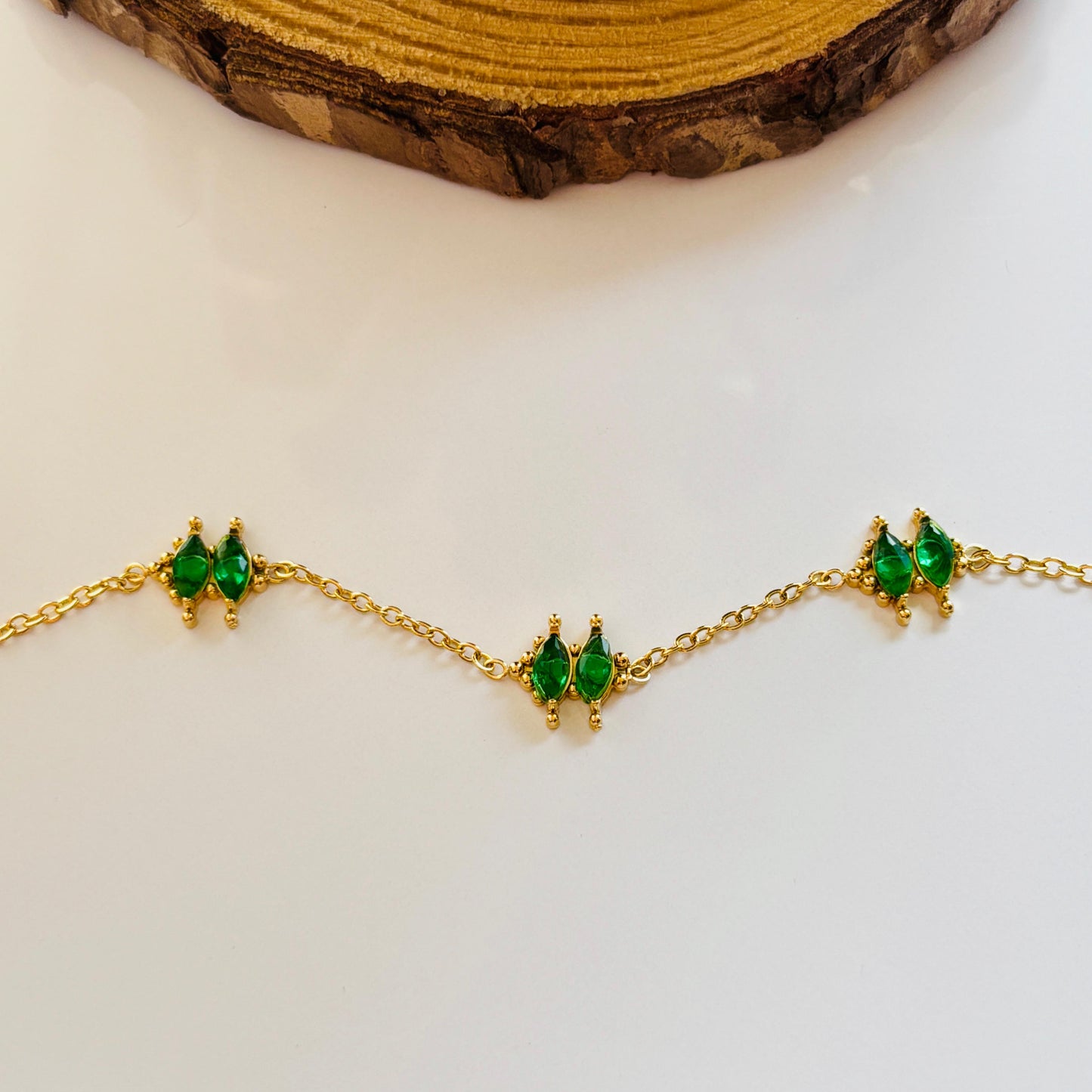 Emerald Celesta Bracelet •