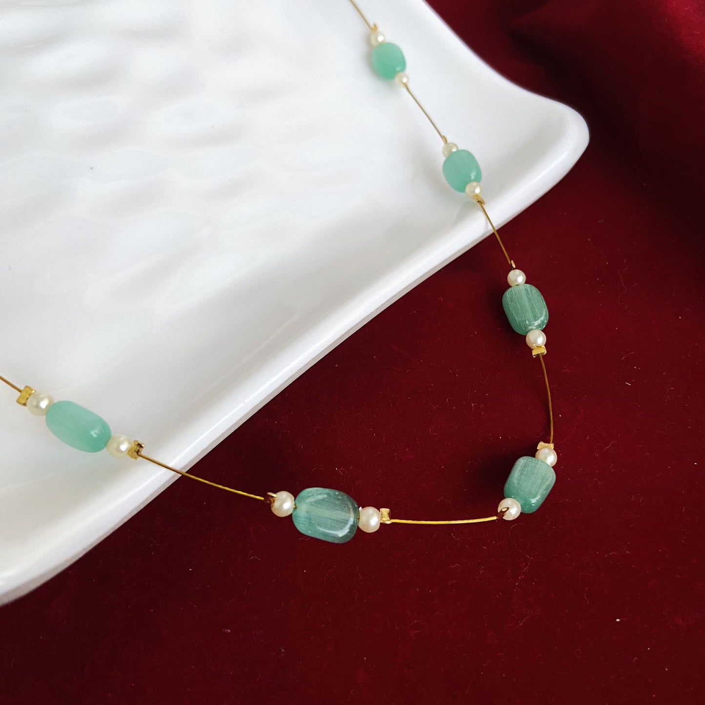 Turquoise Invisible Chain Necklace