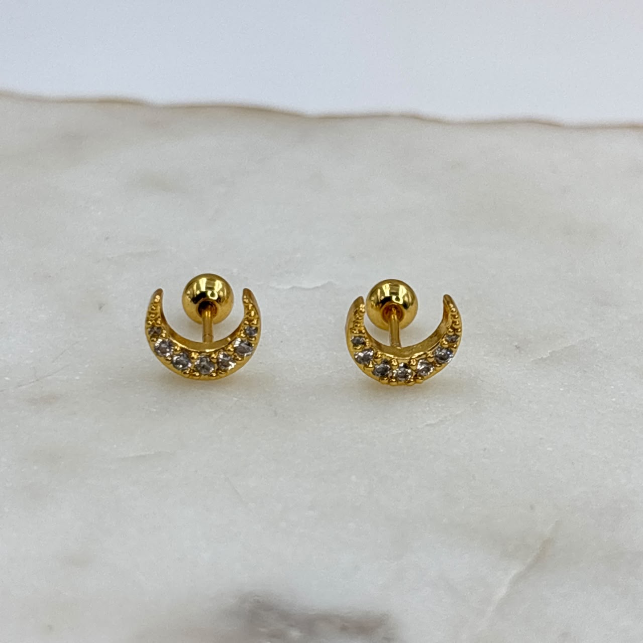 Moon Flatback Earrings
