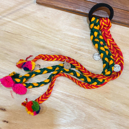 Festive Braided Tassle Hairtie