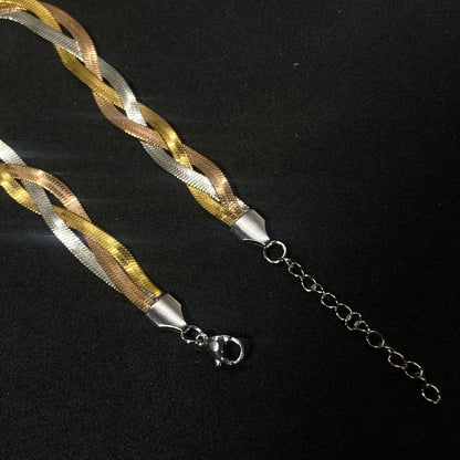 3-Tone Snake Chain Bracelet