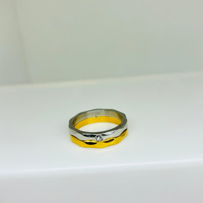 Dual Tone Statement Unisex Ring