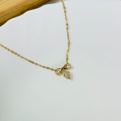 White Trillium Necklace