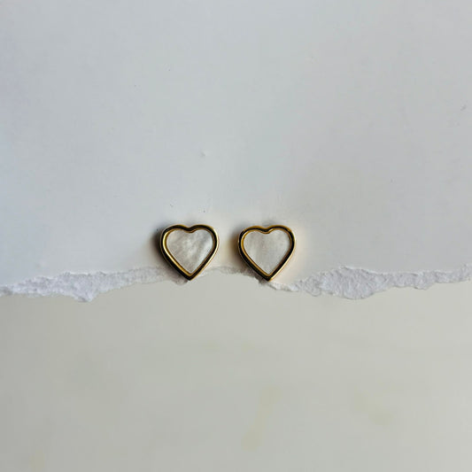 Resin Heart Mini Studs