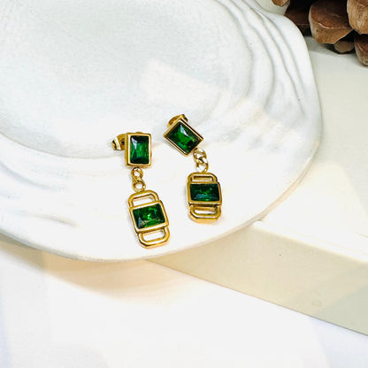 Emerald Lusture 18K earrings