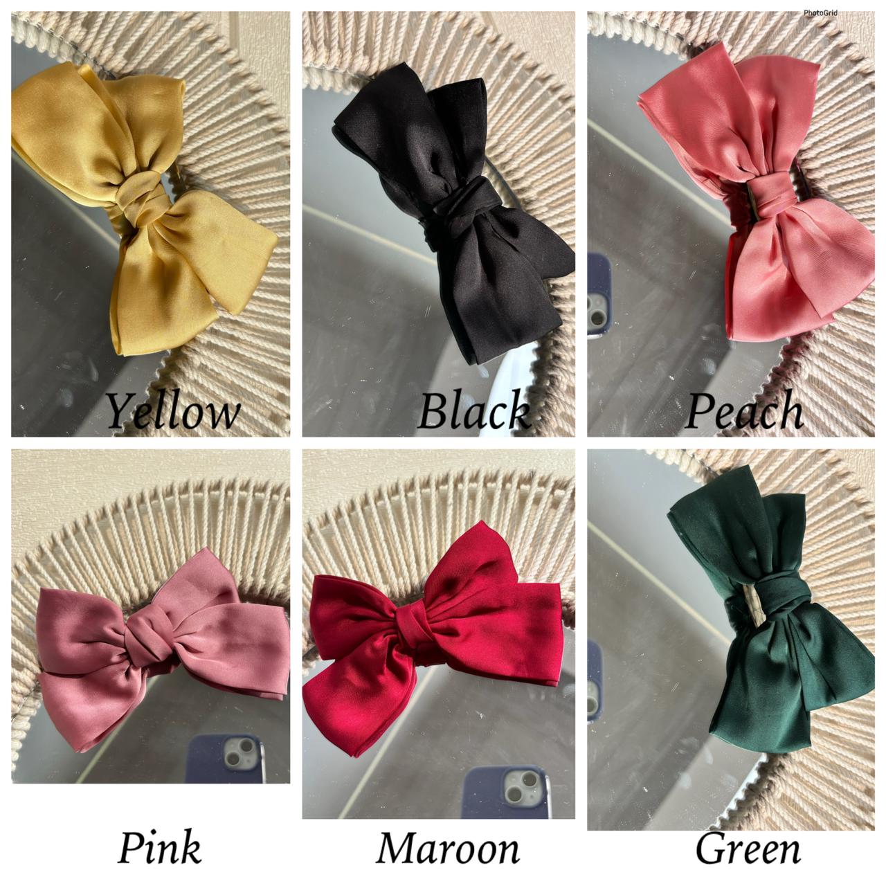 Satin Hair Bow Buckles