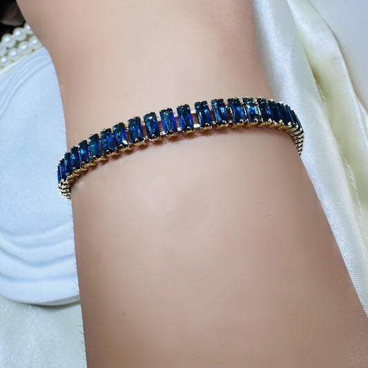 Deep Blue Tennis Bracelet