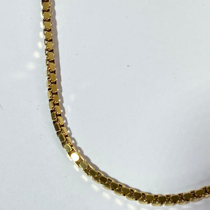 Flat Box 18K Gold Plated Chain (Thin)