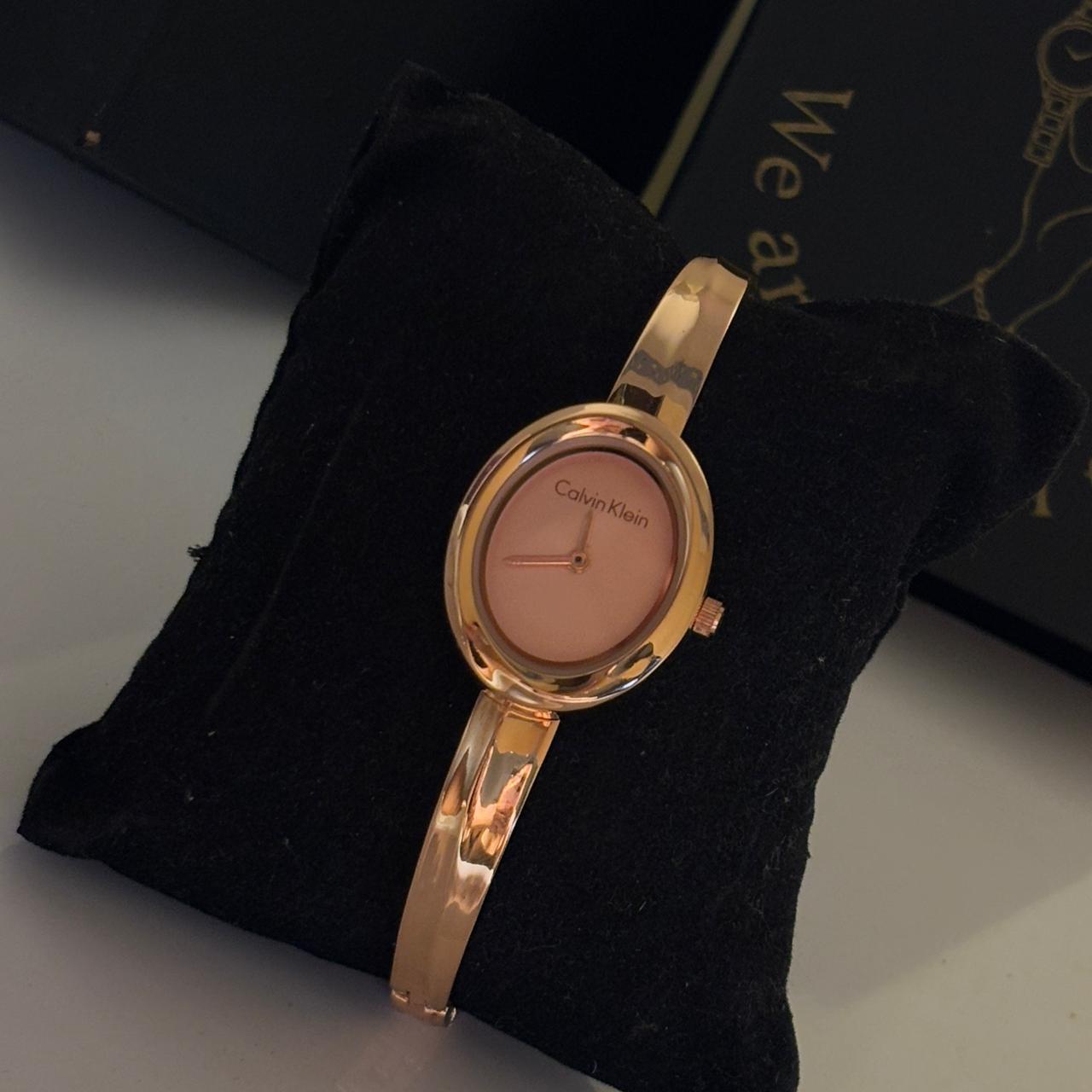 CK Minimal Bracelet Link Watch (Rose Gold Dial)