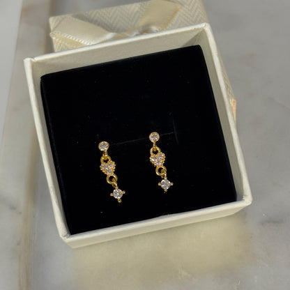 Heart Charm Flatback Earrings