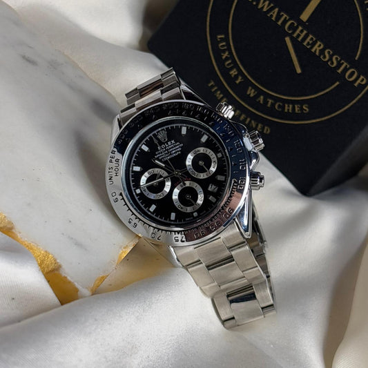 Rol-lex Silver Chronograph Watch