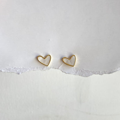 Resin Heart Mini Earrings