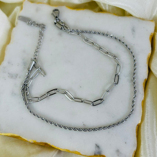 Whisper Chain Silver Anklet
