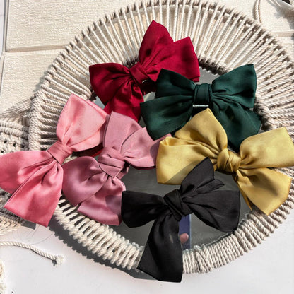 Satin Hair Bow Buckles