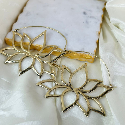 Lotus Earrings (Gold)
