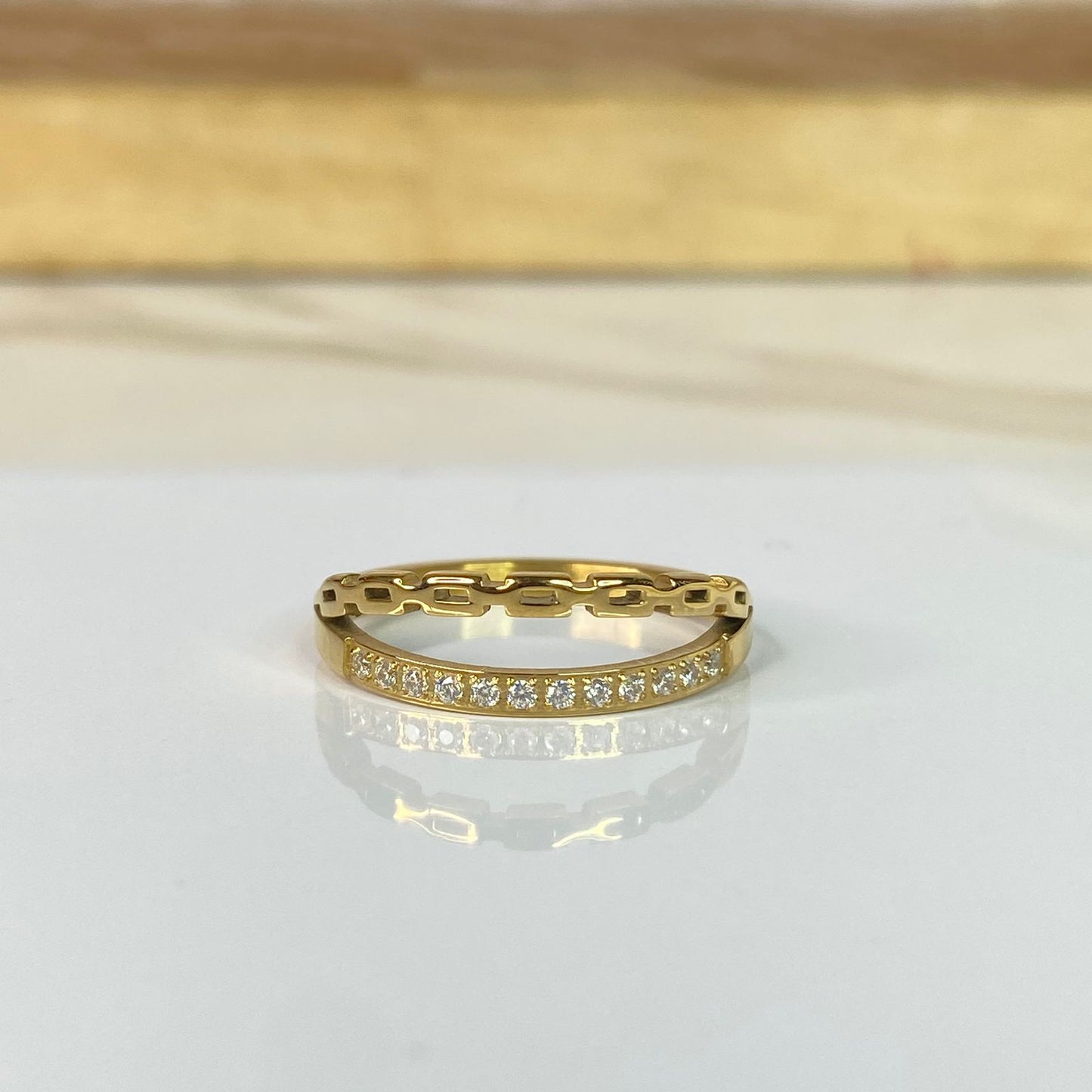 Link Bling 18K Ring