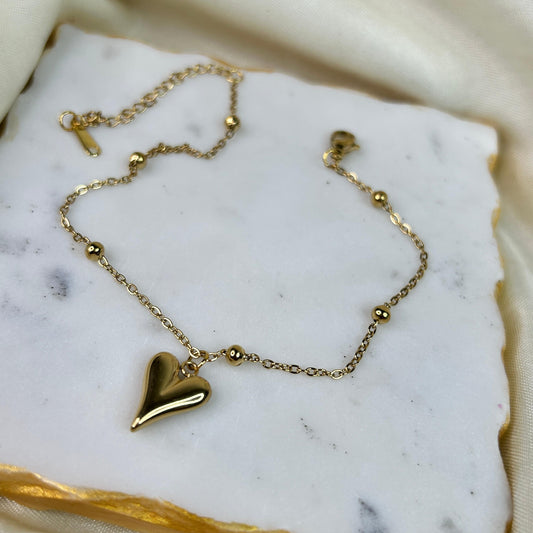 Heart Ball Anklet