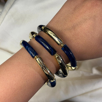 Inky Bamboo Stretchable Bracelets (Stack of 3)