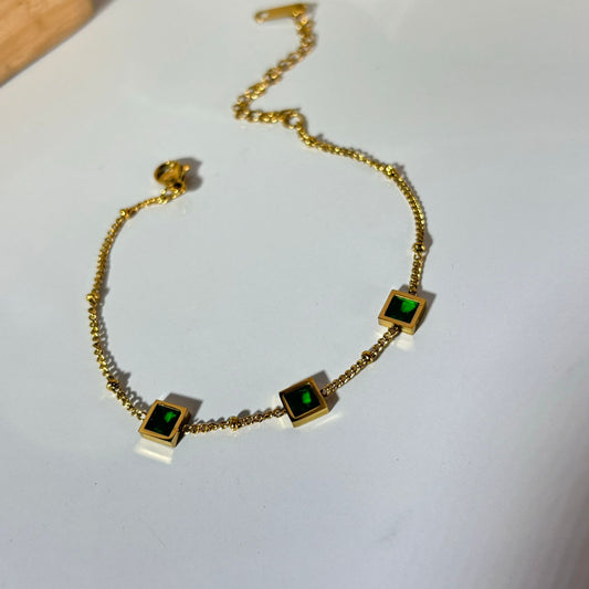 Emerald Square Bracelet