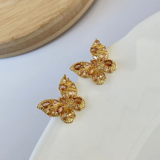 Glam Butterfly Earrings ( Gold)