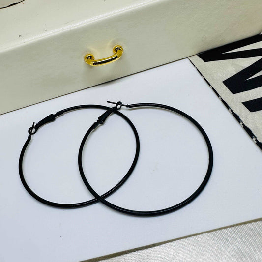 Black Classic Hoops