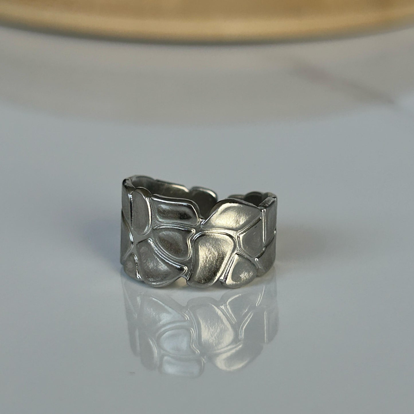 Big Brick Silver Ring