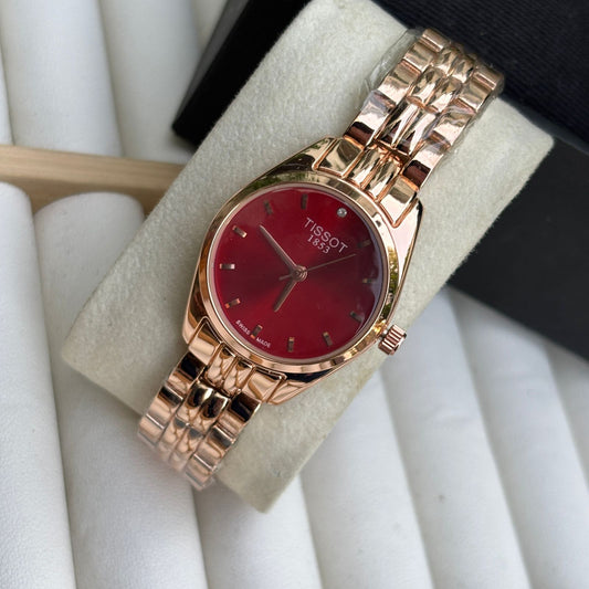 Red Mini Vintage Tissot Watch