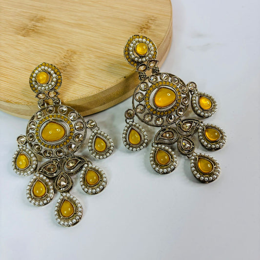 Ishqiya Pakistani Jhumke ( Mustard)