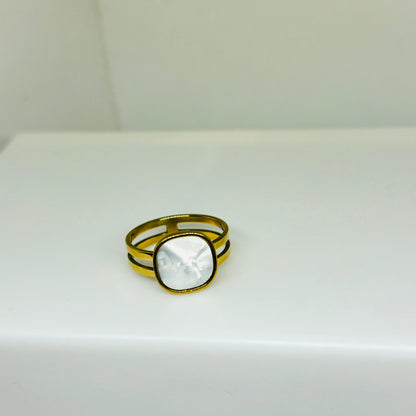 Square Pearl Ring