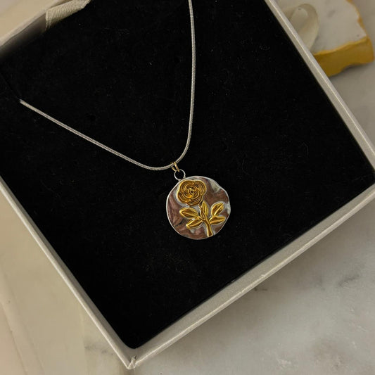 Rosetta Dual Tone Necklace