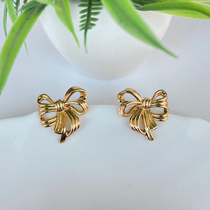 Bow Ruffle Earrings