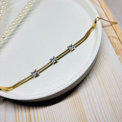 Three Baguette Luxe Bracelet