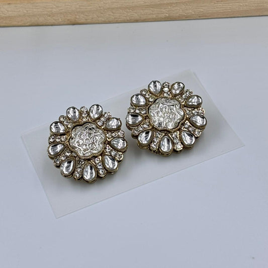 Mehek Moisanite Stud Earrings (White)