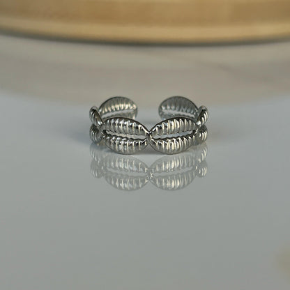 Cowry Shell Silver Ring
