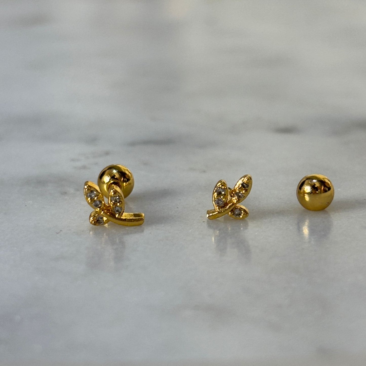 Little Leaf Flatback Earrings