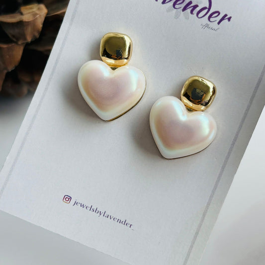 Pearl Heart Dreamy Earrings