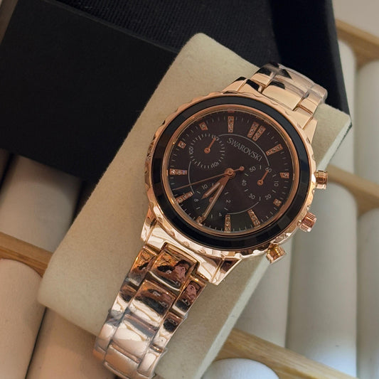 Swarovski Intricate Premium Watch (Rose Gold )
