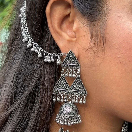 Trikon Detachable Kaan Chain Earrings